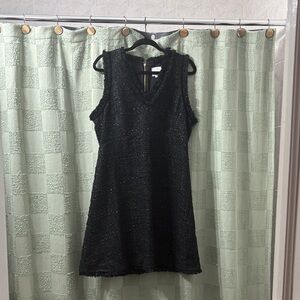 Kate Spade Black Textured Mini Dress defaced